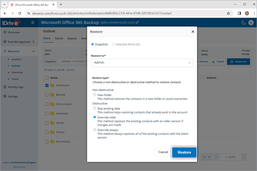  view client wise status