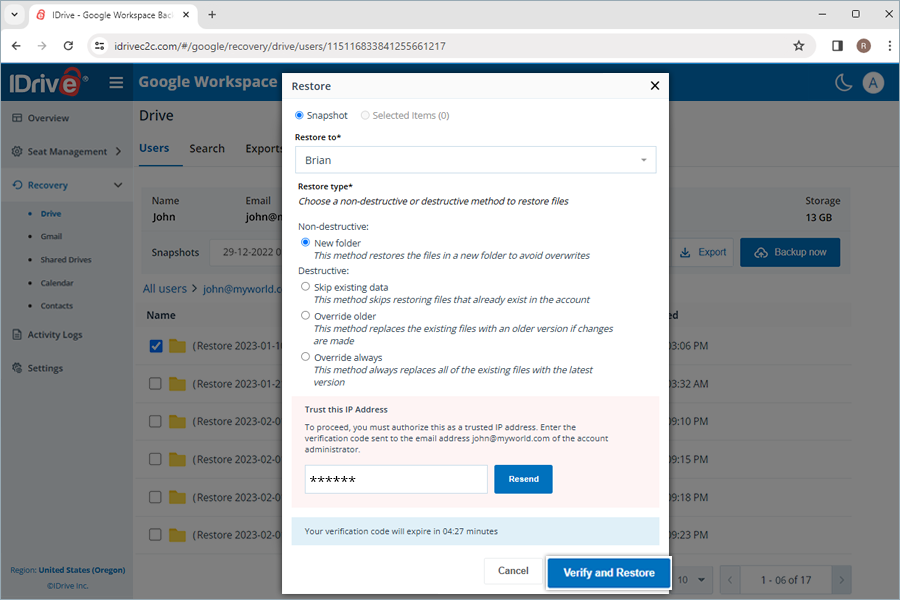 view client wise status
