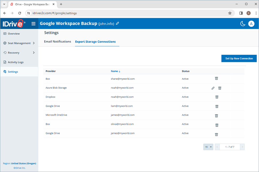 view client wise status
