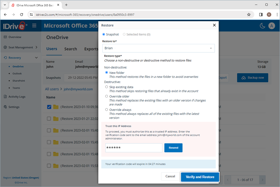 view client wise status